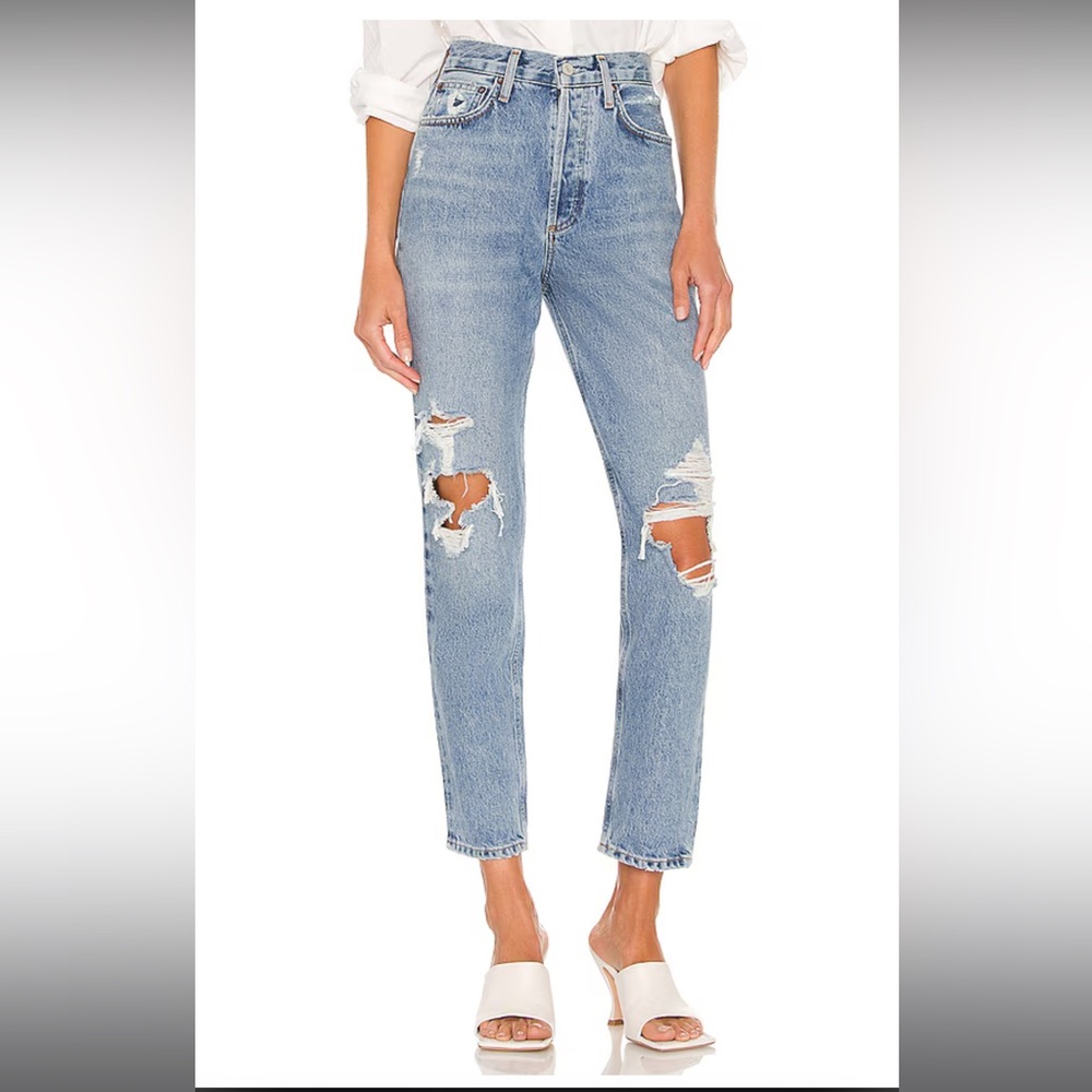 AGOLDE Fen High Rise Relaxed Straight Leg Jeans in Wander - Size 26